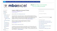 Desktop Screenshot of mbaexcel.com